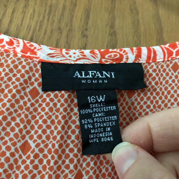 Alfani butterfly sleeve shear blouse 16W - Picture 3 of 5